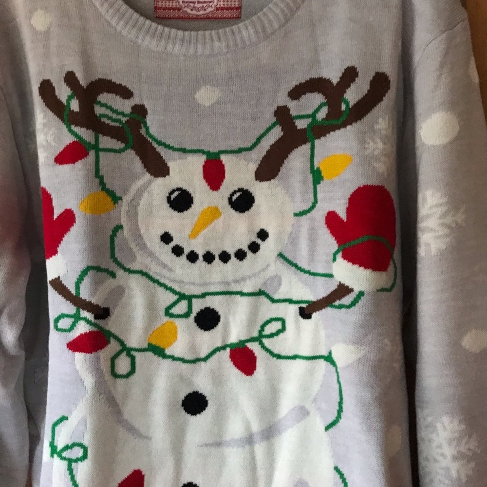 Snowman sweat shirt XL soft light holiday wear gift